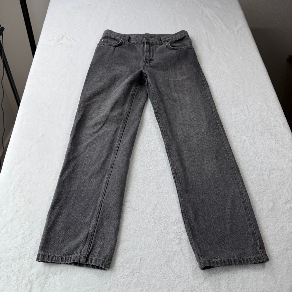 Faded Glory Straight Leg Jeans Boys 14 Grey Wash‎ Good FB31205B Cotton Blend